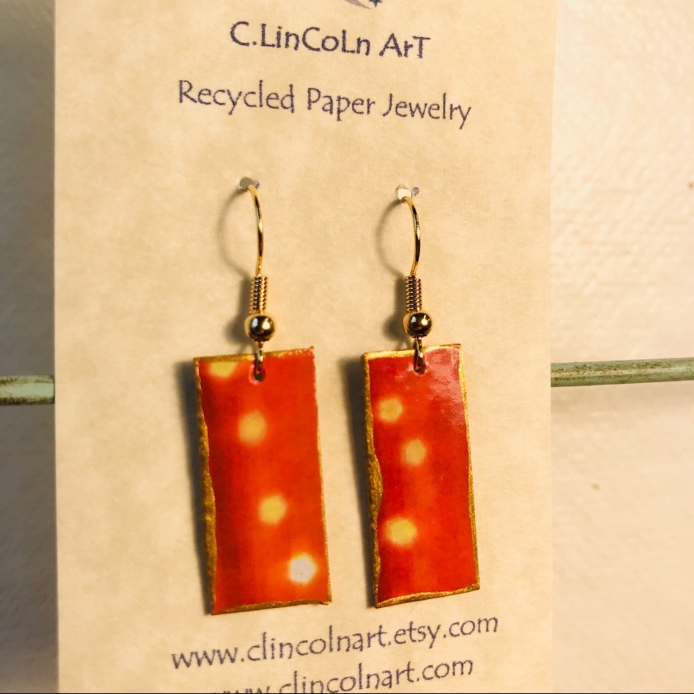Recycled Paper Earrings ♻️